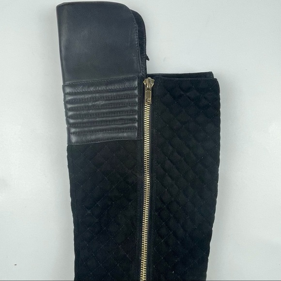 RENNY Black High Leather Riding Boots Size 7.5 - Picture 4 of 8